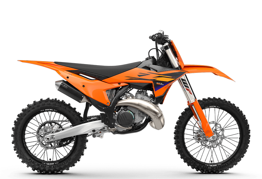 KTM 250 TBI 2026 enduro motorcycle, side profile