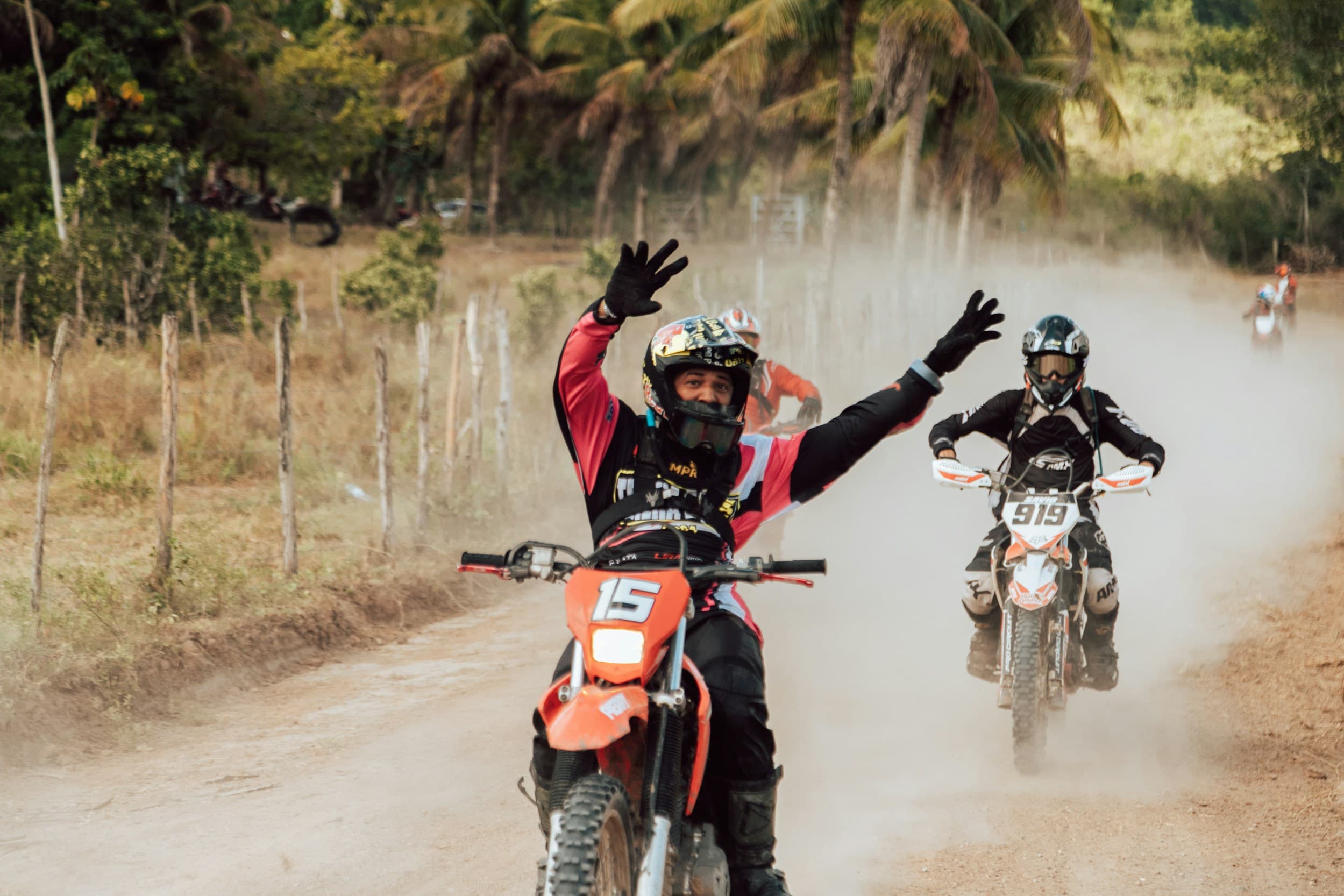 Rares with enduro riders in the Carpathians